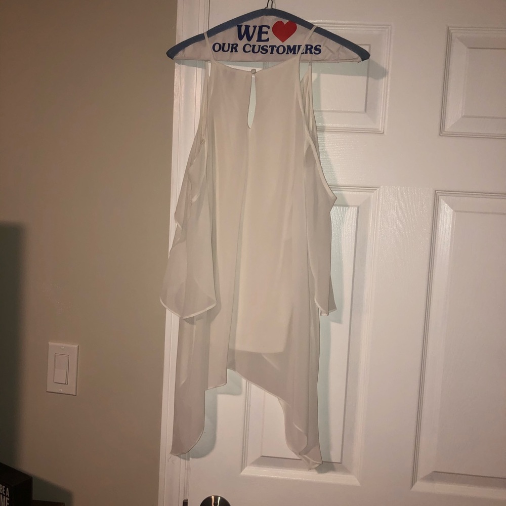 White Marciano cold shoulder flowy top - Picture 5 of 6